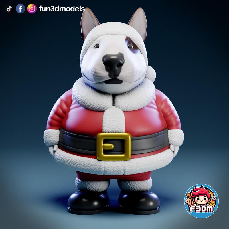 CHRISTMAS ENGLISH BULL TERRIER ORNAMENT