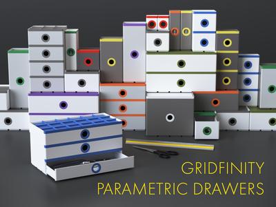 Customisable Gridfinity Parametric Drawers