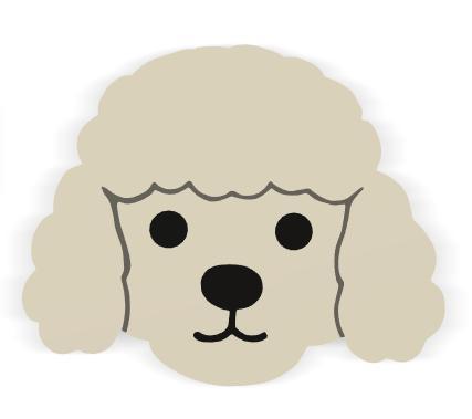 Dog Coasters B | Poodle | 1/3 | 3 colors