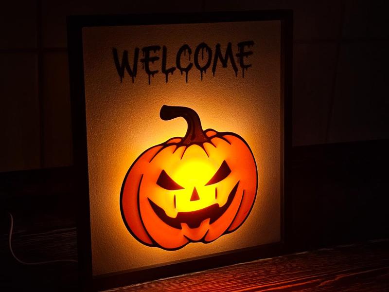 Halloween Pumpkin Glow Frame