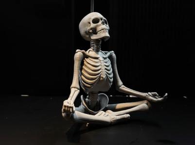 Skeleton Meditating