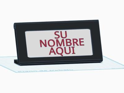 Name / position plate for office