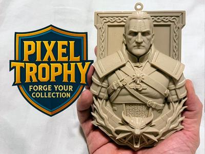 Pixel Trophy – Geralt of Rivia (The Witcher 3)