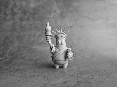 Patrick Star Statue of Liberty Office Desktop Ornament
