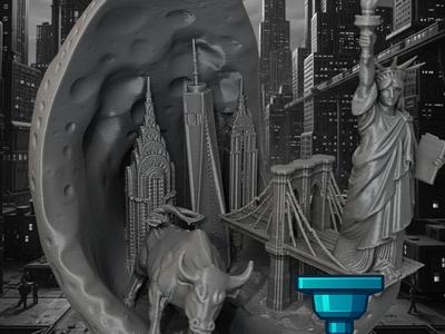 Moon city Cité lunaire New-York