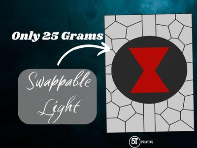 Black Widow light (swappable glass)