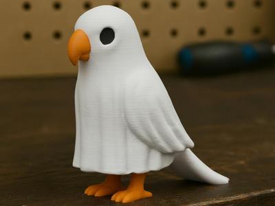 The Ghost Bird – Parrot Crow Halloween 3D Statue