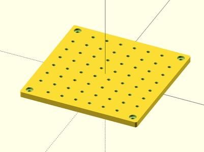 Threaded Insert Grid Board (Parametric)