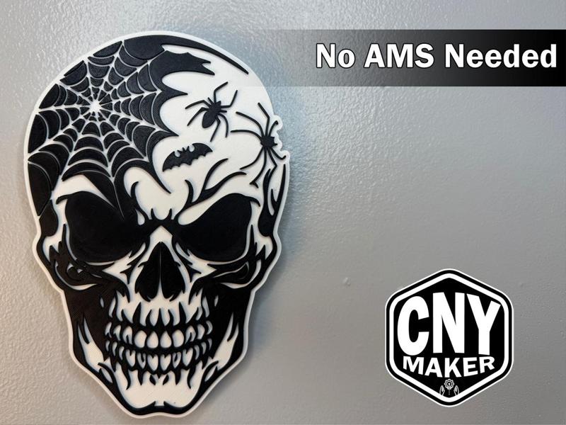 Crazy Cool Halloween Skull Wall Art - No AMS