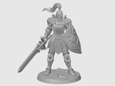 Paladin/Fighter Human Male D&D Miniature (40mm)