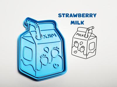 Strawberry Milk Cookie Cutter / Stamp