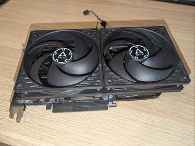 MSI 5070 SHADOW 2x GPU deshroud 120mm fan bracket