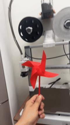 Windmill (Can be moved by a slight breeze, All 3D Printed)