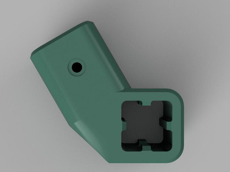 60° Angle Connector for 40x40 Aluminum Profile (T-Slot 8)