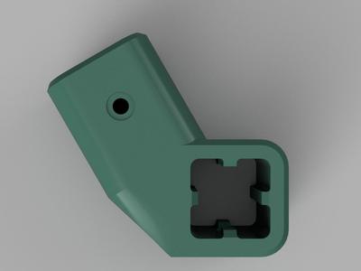 60° Angle Connector for 40x40 Aluminum Profile (T-Slot 8)