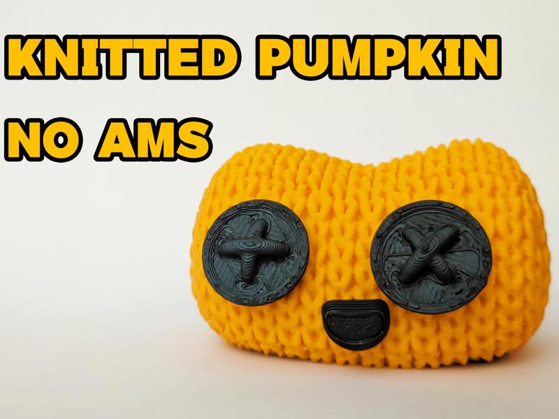 Cute Knitted Pumpkin - NO AMS