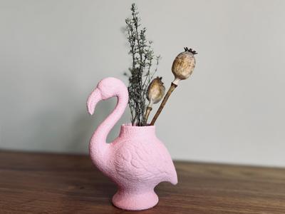 Flamingo Vase - Fuzzy Skin Style