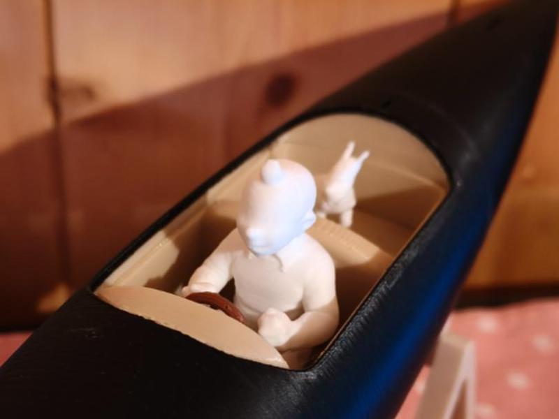 Tintin and Milou figurine for submarine