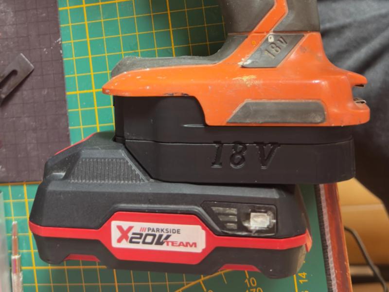 Parkside x20v battery to 18V WURTH RIDGID AEG tool