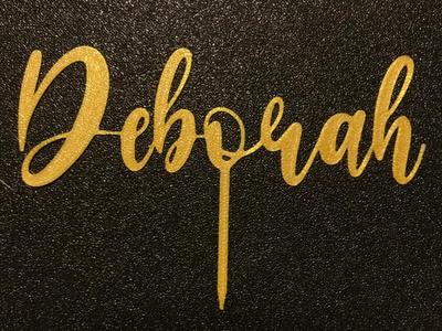 Cake topper name "Deborah"