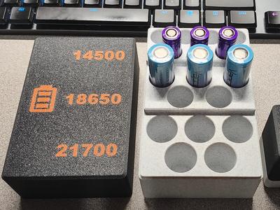 Gridfinity 3x2 LiIon Cell Holder