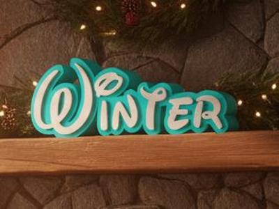 winter lettering