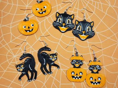 Vintage-Inspired Halloween Earrings, Quick Print