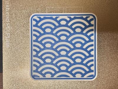 Japanese Beauty Coaster (Wave)