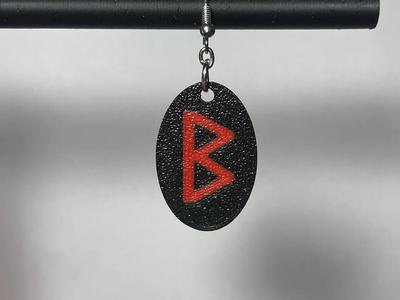 Runic earring, Berkano rune