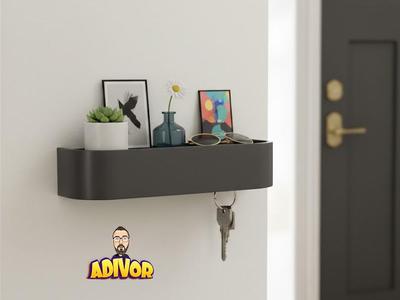 "KAZAI" Minimalist Entryway Key & Display Shelf