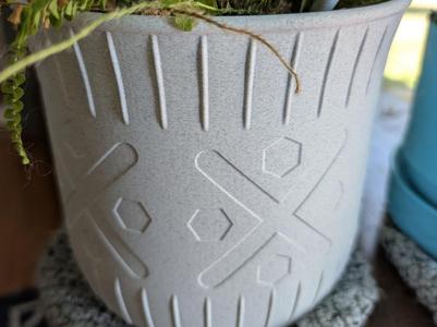 Geometric Patterned Planter - 7 inch