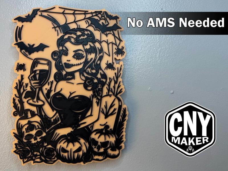 Sexy Zombie Halloween Wall Art - No AMS
