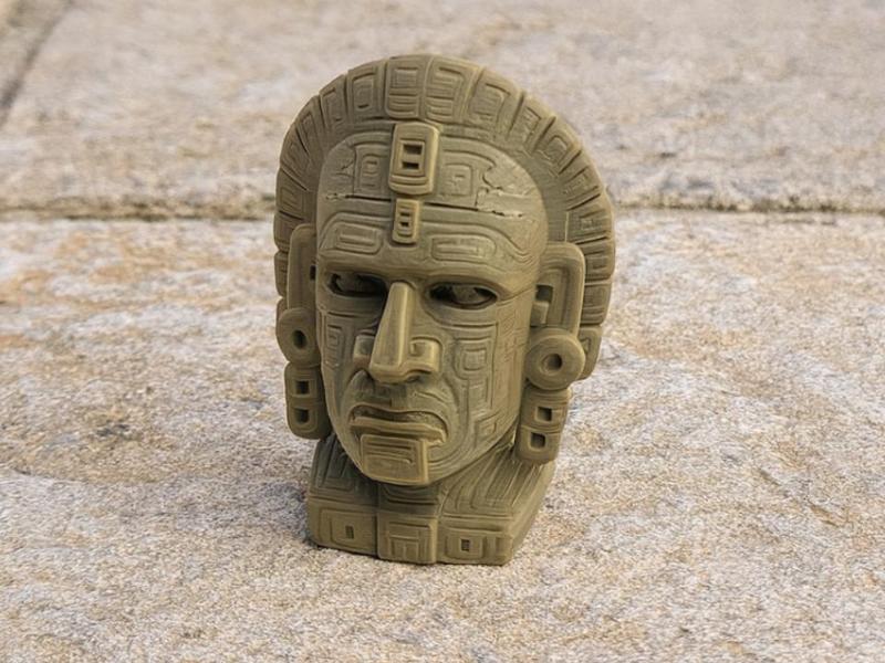 Aztec Guardian Head – Symbol of Ancient Power 
