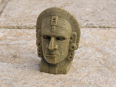 Aztec Guardian Head – Symbol of Ancient Power 