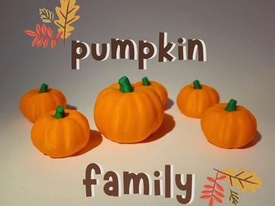 mini pumpkin family cute decoration