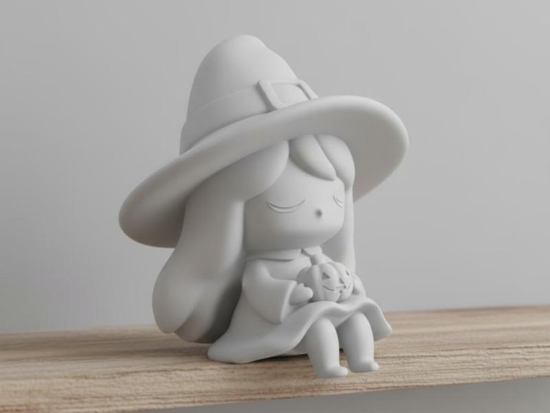 Sitting Little Witch