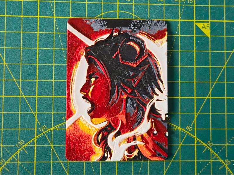 MTG Commander Deck Box inlay Karlach BG3 HueForge