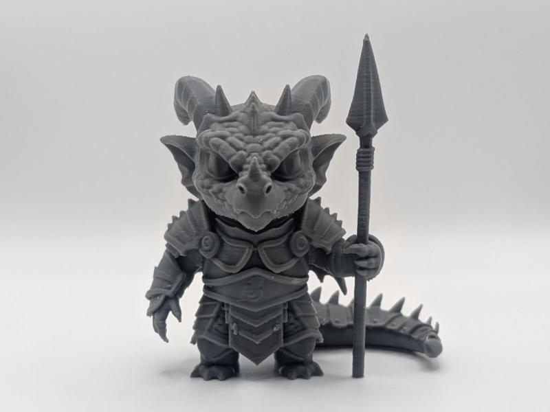 Chibi Dragonborn Warrior - Adorable Defender