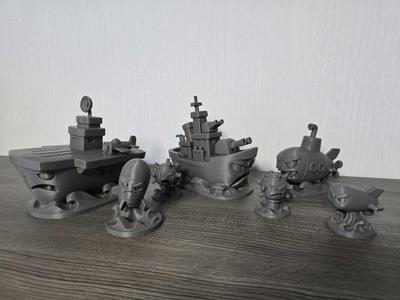 Cartoon Battleship Fleet