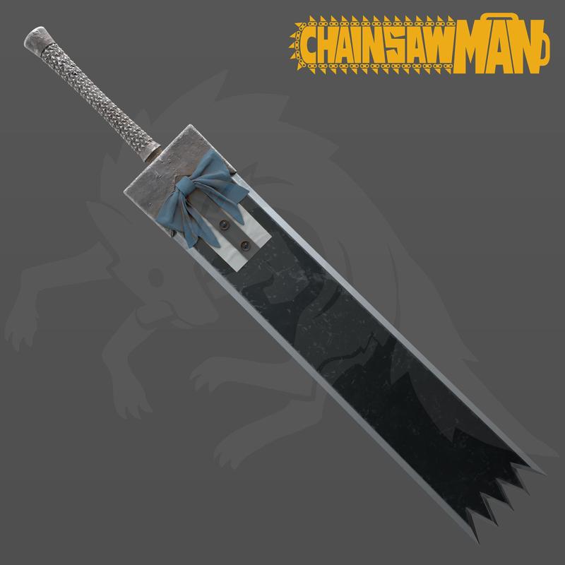 Asa Mitaka Super Strong Uniform Sword from Chainsaw Man for cosplay 3d model