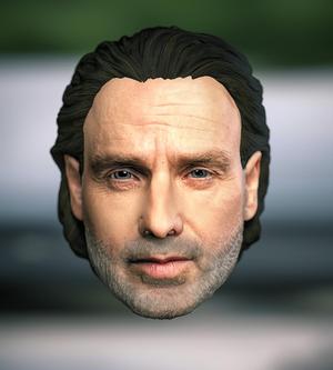 1/6 1/12 The Walking Dead Season 7 Rick Grimes Andrew Lincoln Head Headsculpt