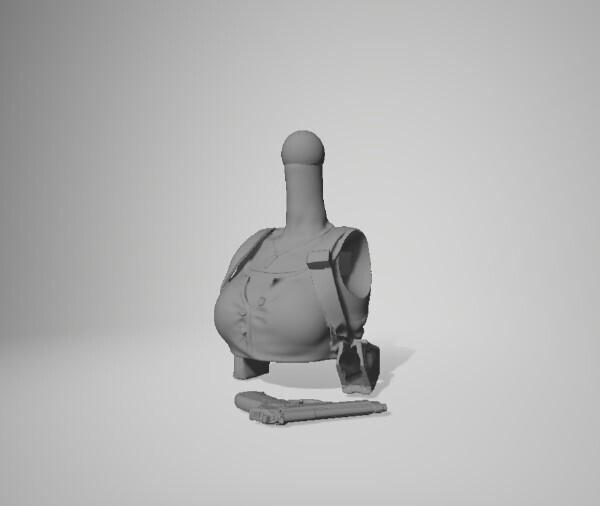 Jill Valentine Custom Torso (marvel legends / gi joe Classified)