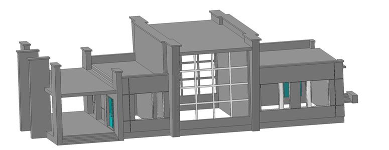 Typical design of the station building for 25 passengers