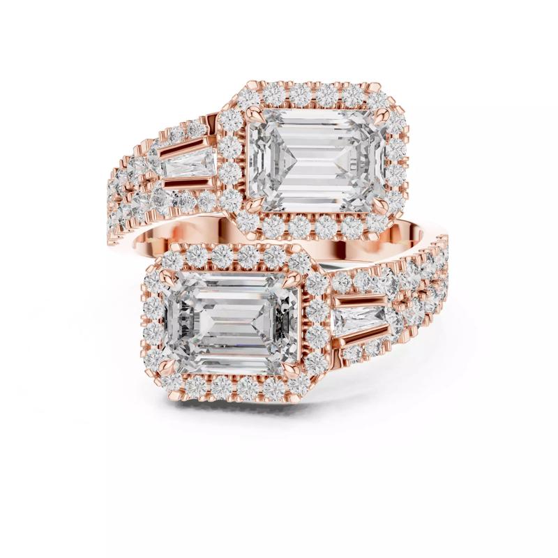 Duo Toi et Moi Solitaire Ring 3dm stl renders animation videos