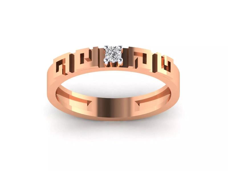 Solitaire Women Engagement Ring 3dm STl OBJ FBX Render Details