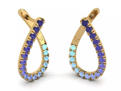 Teardrop Gradient Gemstone Earrings