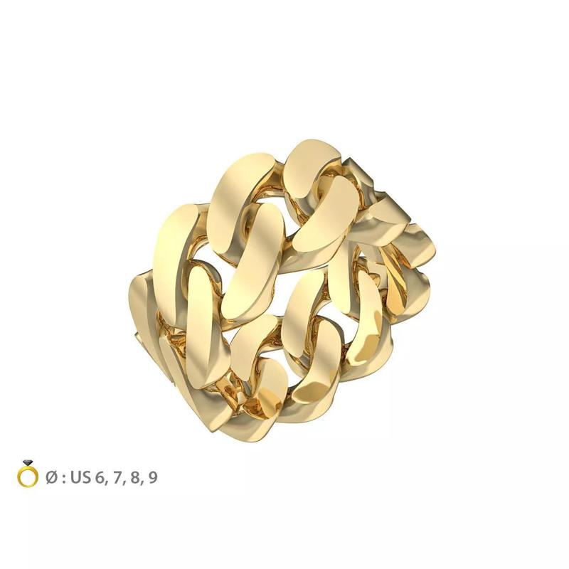 N165 US T01 10mm Cuban ring