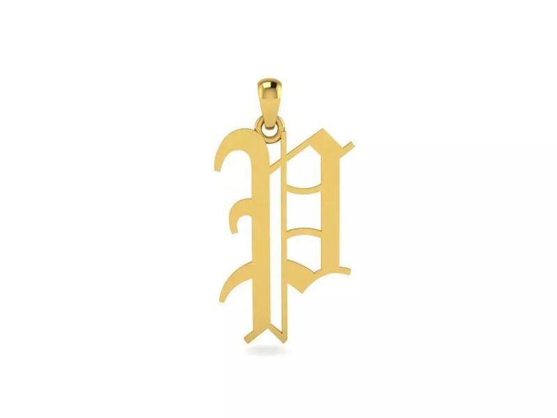 Olde English Pendant Letter P