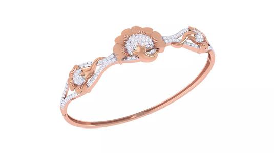 Flower Women Light wt Diamond Bracelet 3dm renders