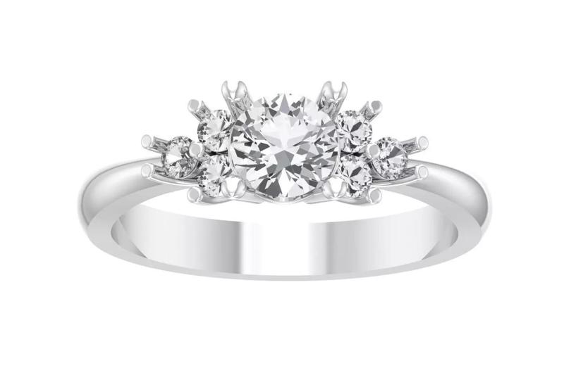 Women Wedding Engagement Three Stone Ring